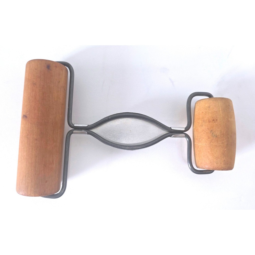 Vintage Ekco Pastry‎ and Pizza Roller Wood Double Sided Dough Tool Made in USA - Picture 2 of 5